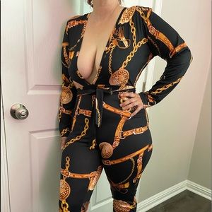 Versace style jump suit